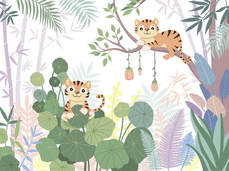 Обои для детской джунгли