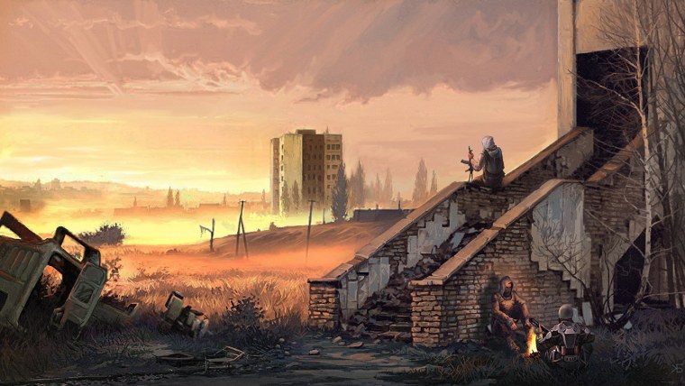 Сталкер блокпост арт