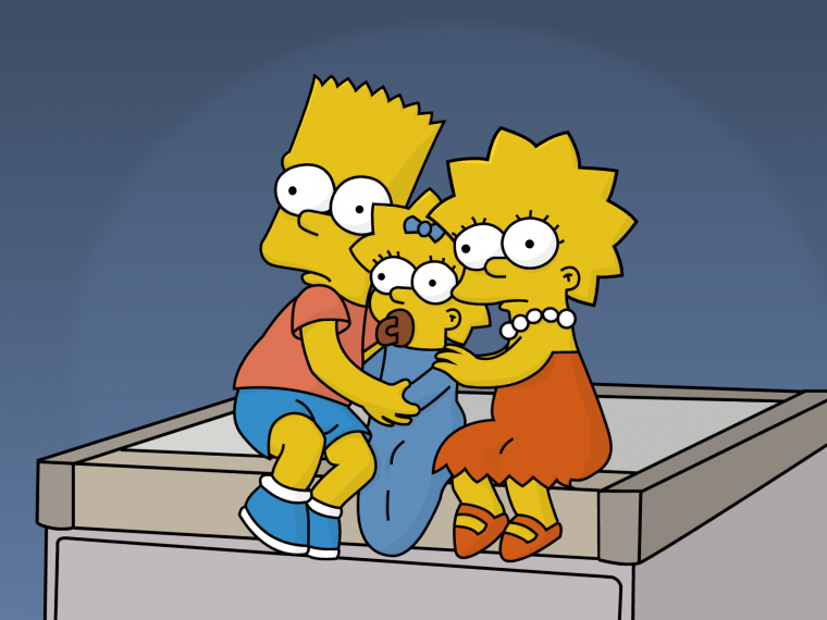 Симпсоны барт и Лиза в душе