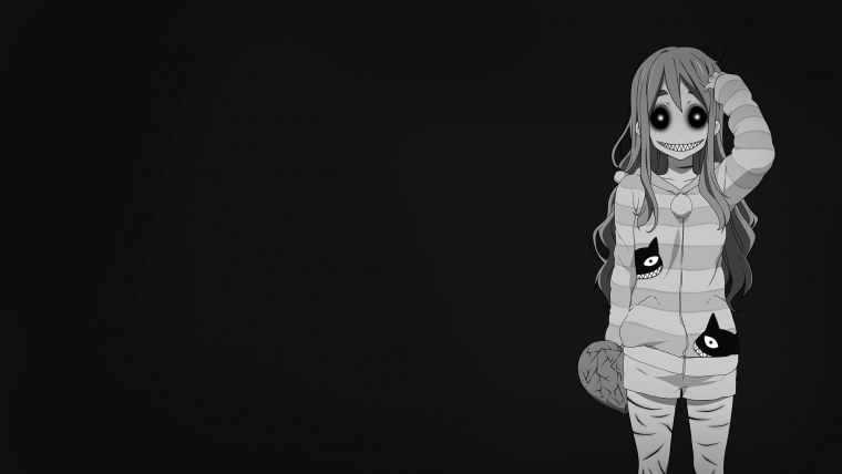 Аниме на рабочий стол черно белое