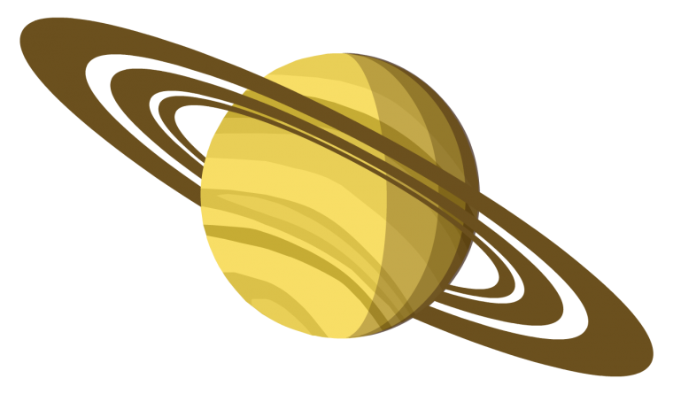 Сатурн на белом фоне