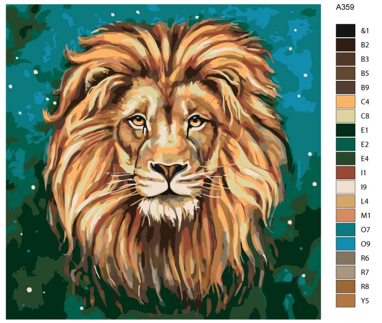 Лев с короной на голове