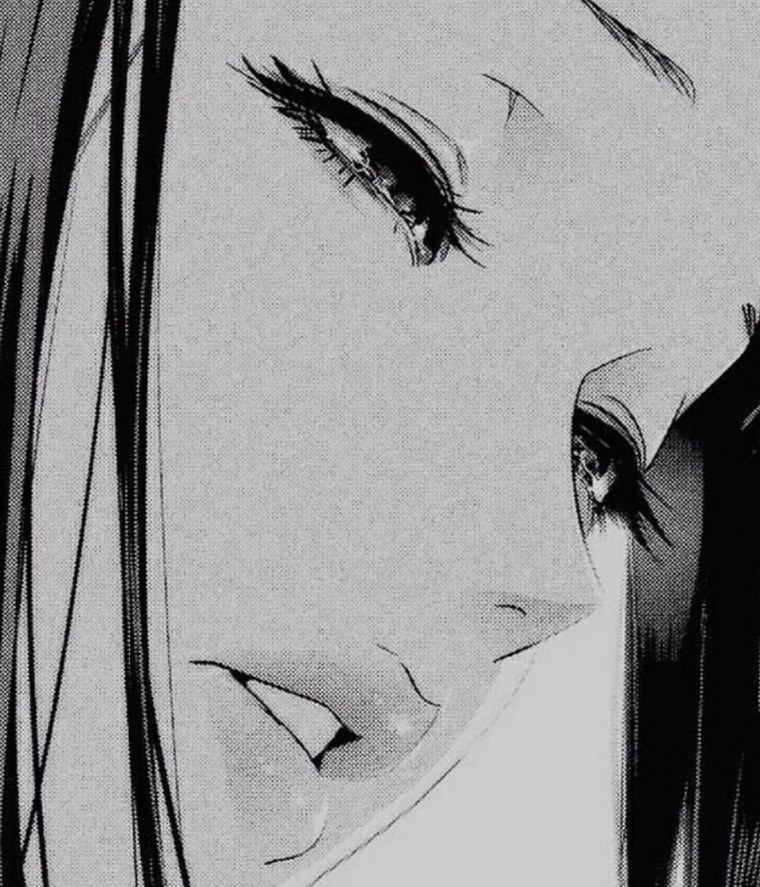 Аниме черное белое