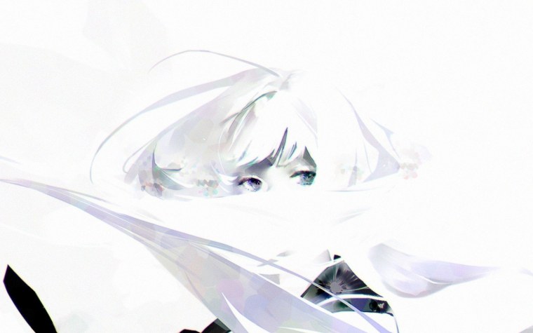 Белые аниме обои на телефон