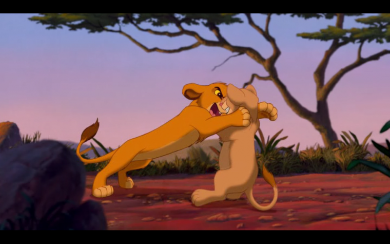 Король Лев Симба гиф битва