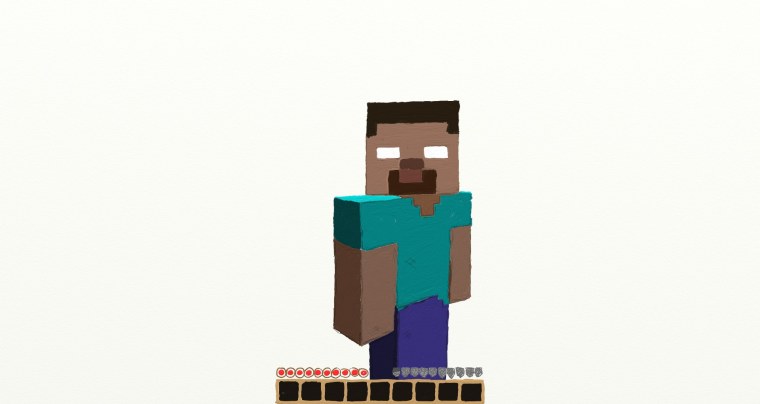 Раскраска ХЕРОБРИНЫ из МАЙНКРАФТА