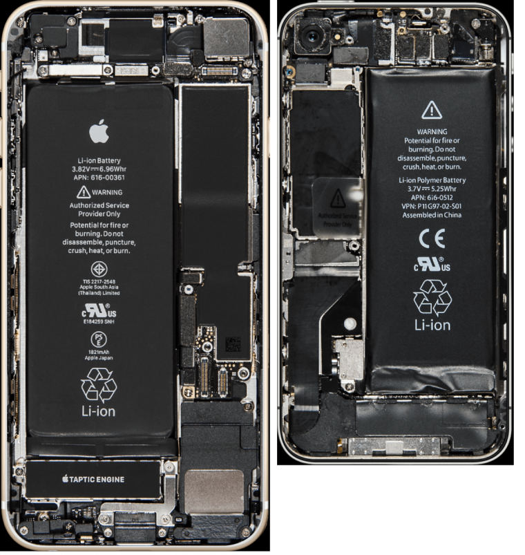 Внутренности iphone с подсветкой