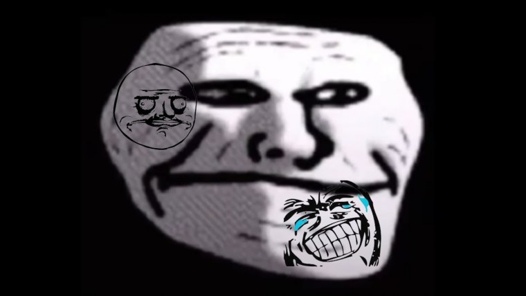 Троллфейс на черном фоне