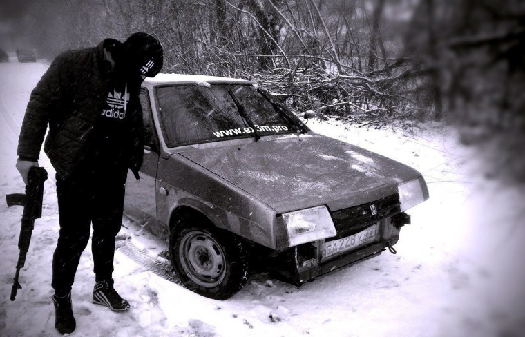 Бандит на ВАЗ 2109 зимой