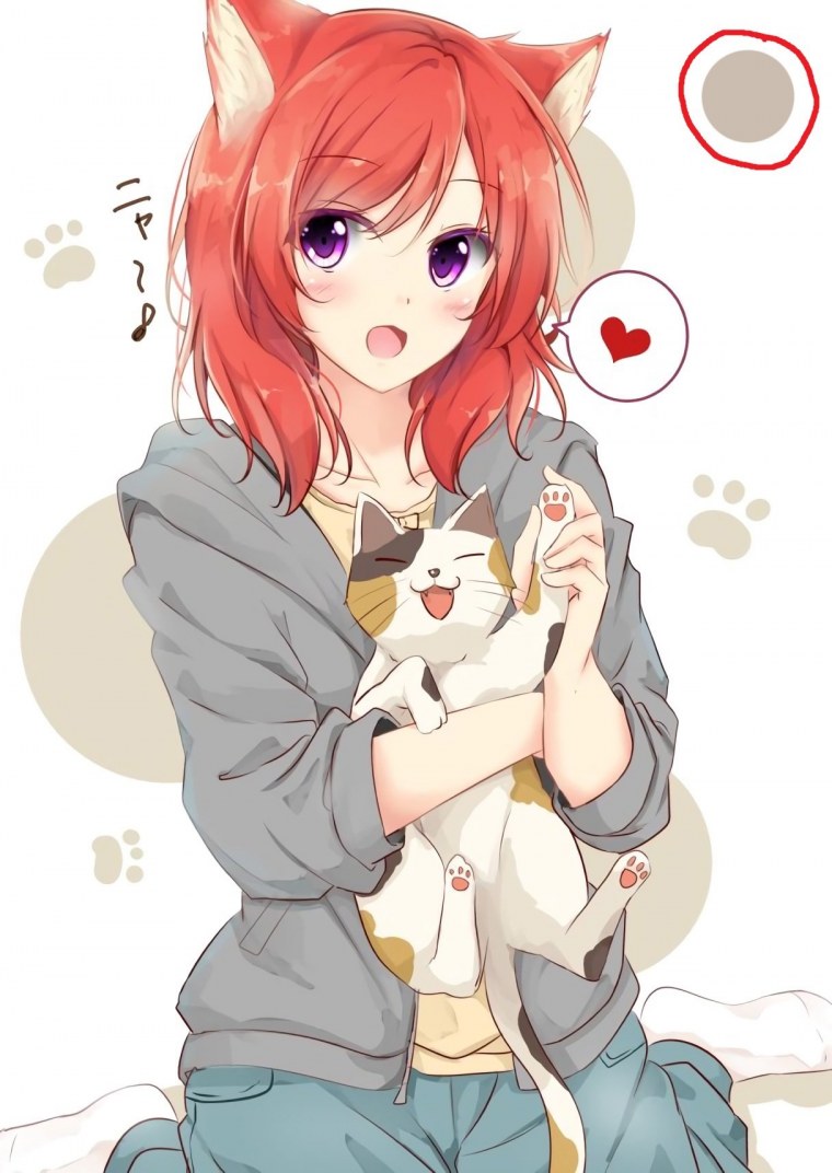 Милые рыжие аниме девушки