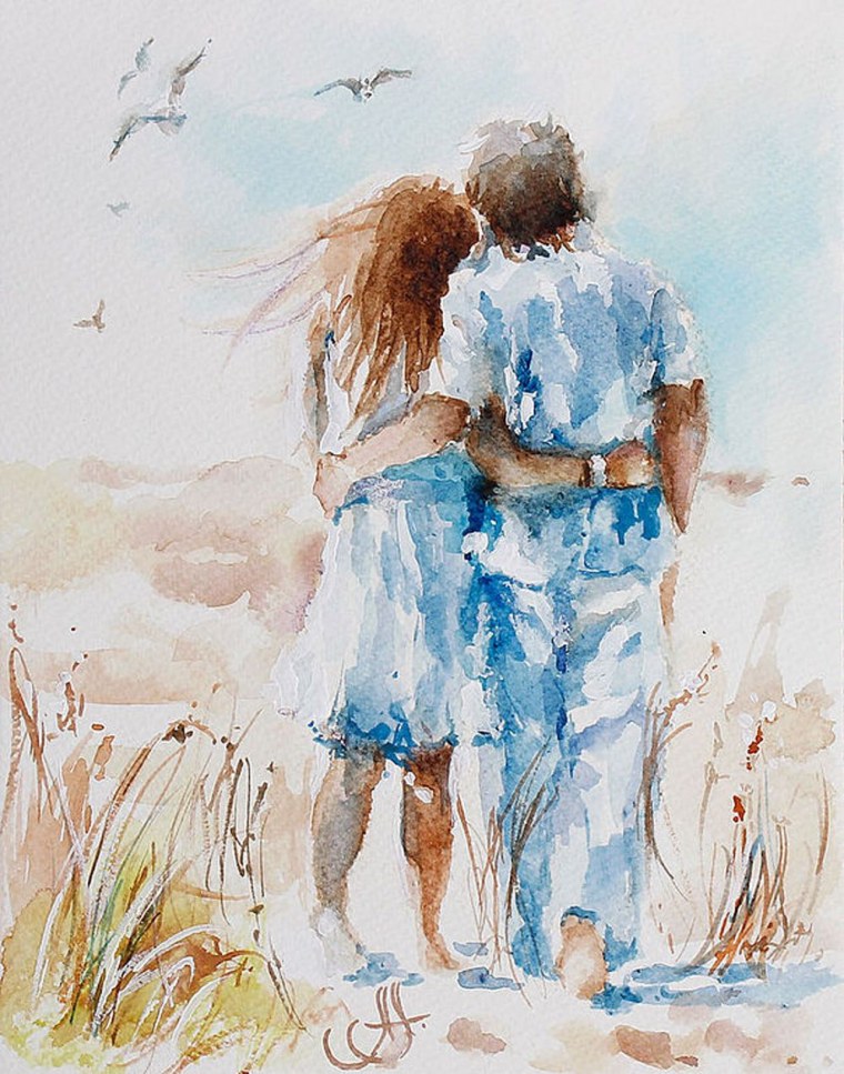 Картины гуашью любовь