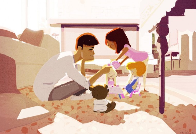 Красивые силуэты семьи