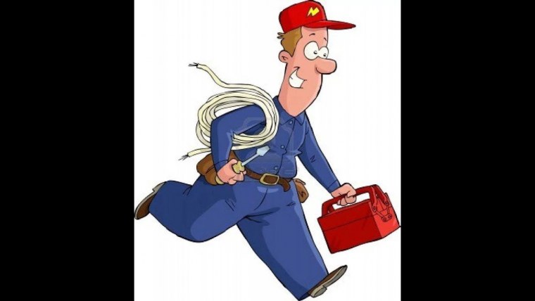 Нарисованный электрик без фона