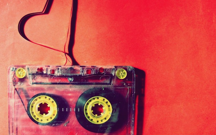 Обои в стиле ретро кассета лицо