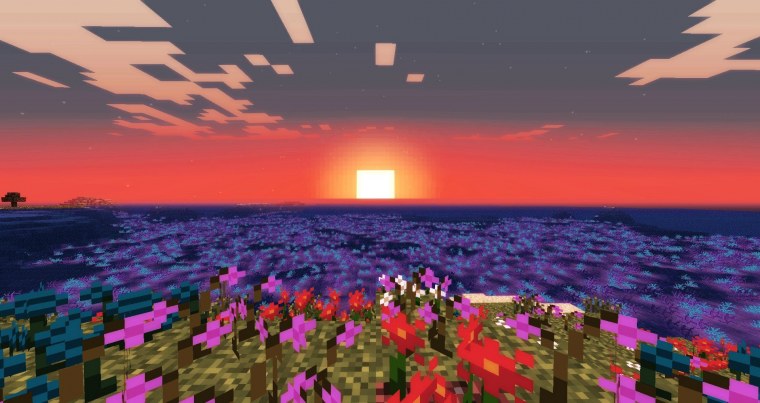 Закат в МАЙНКРАФТЕ