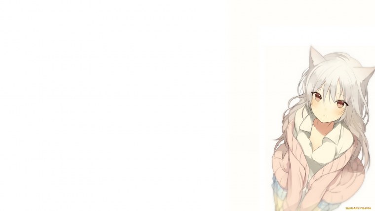 Белые аниме обои