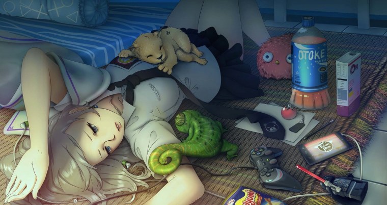 Девушка геймер арт