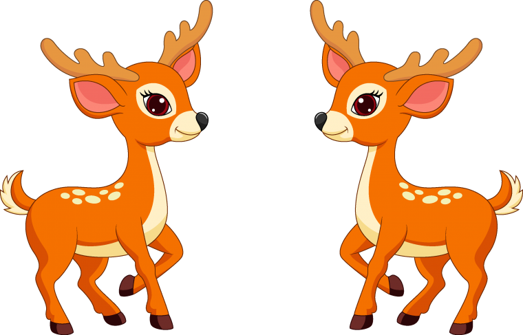 Олень мультяшный