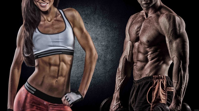 Спортивные мужчина и женщина