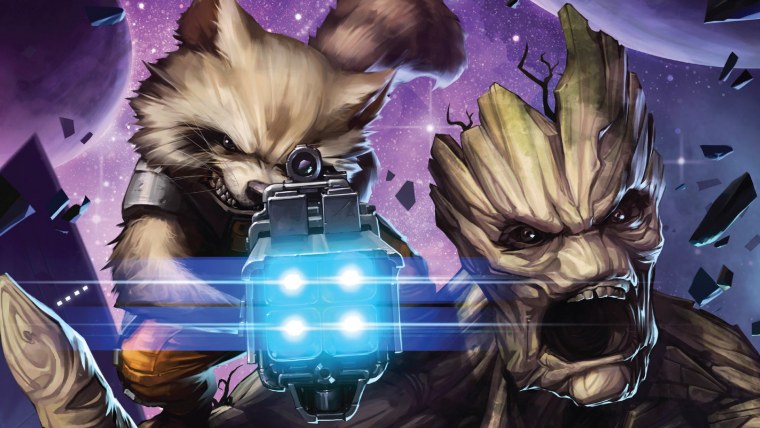 Стражи Галактики енот и Грут