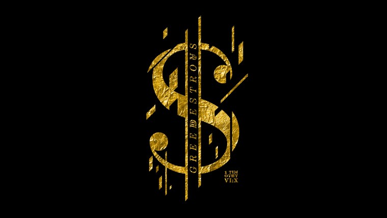 Доллар на черном фоне