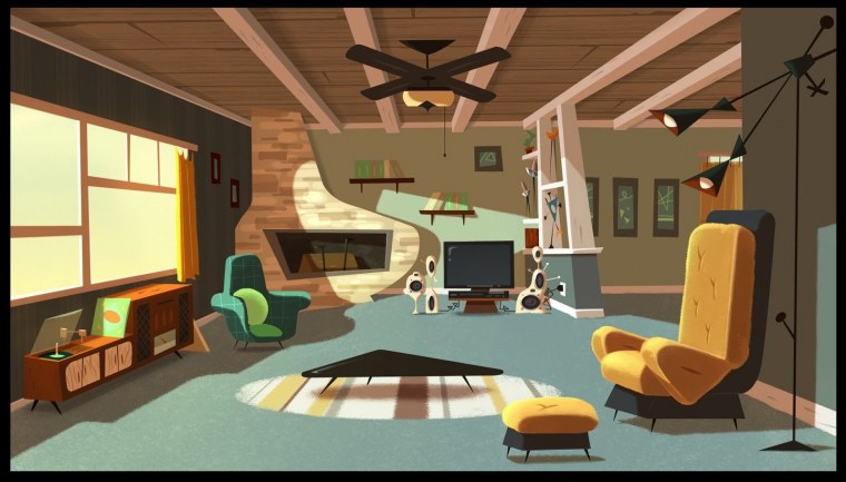 Комната в мультяшном стиле