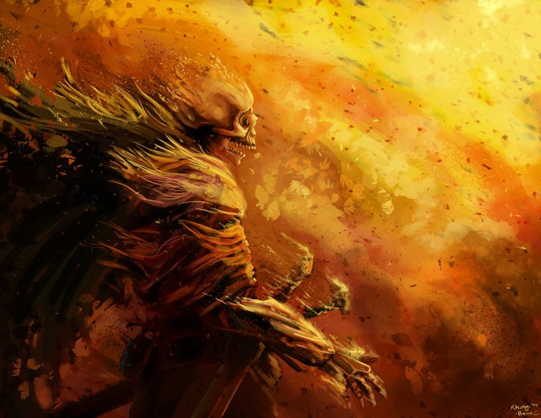 Огненный скелет