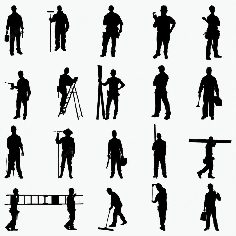 Очертания людей рабочие