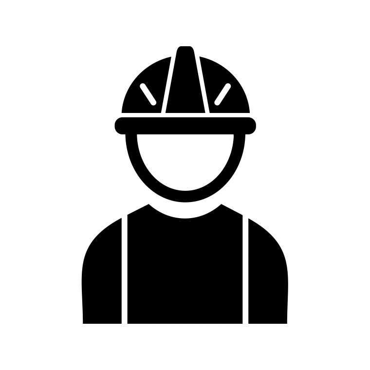 Человек в каске логотип