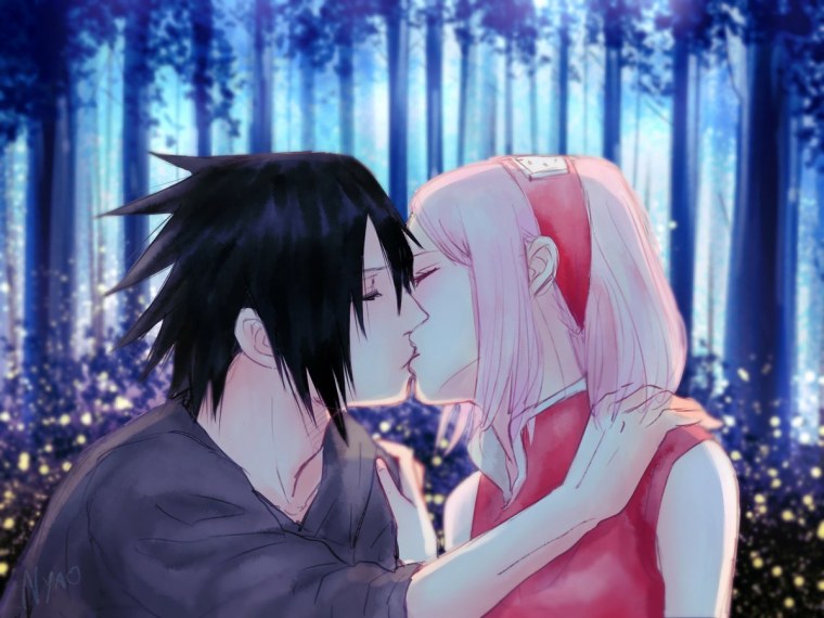 Сакура Харуно и Саске Учиха арт