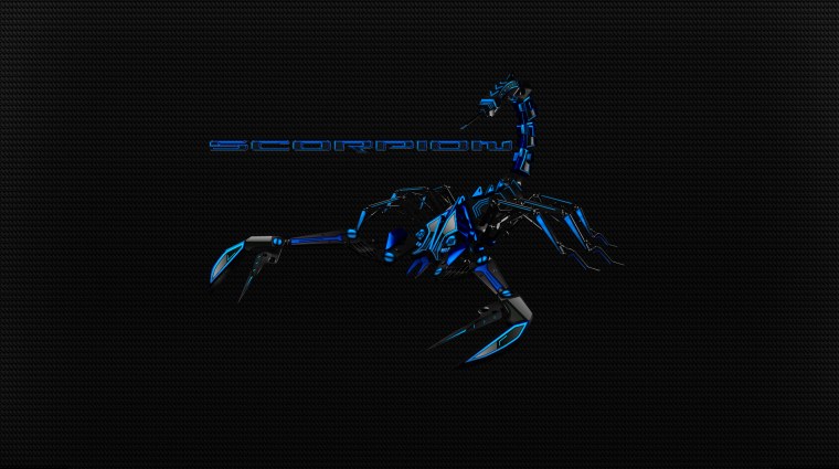 Скорпион на синем фоне