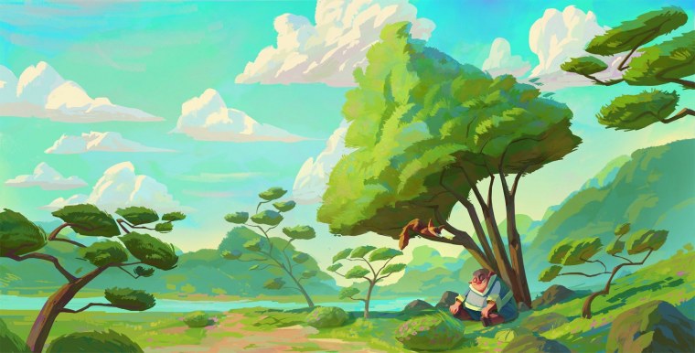 Мультяшный пейзаж