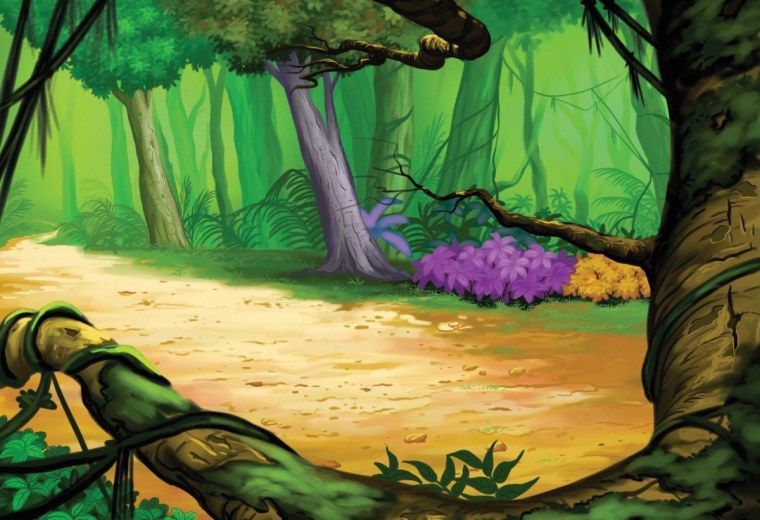 Лес мультяшный