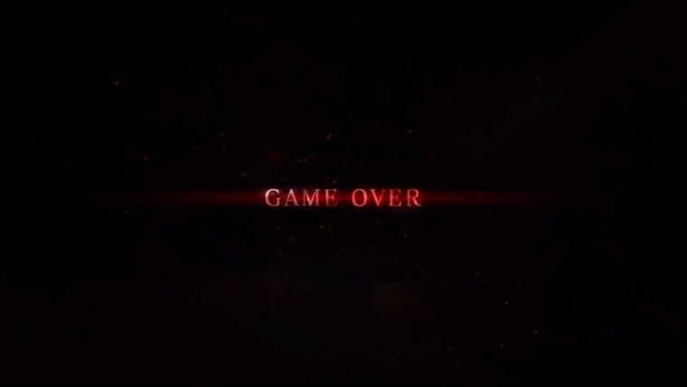 Красная надпись на черном фоне