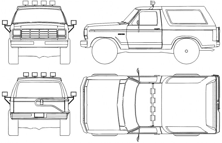 Ford Bronco чертеж