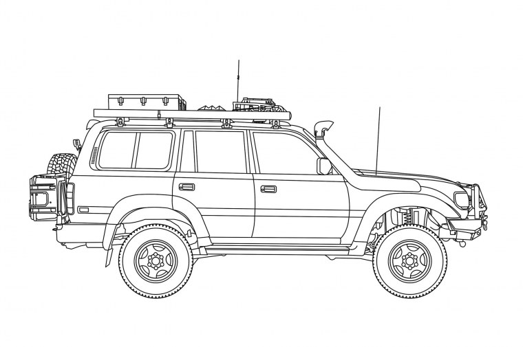Toyota Land Cruiser 80 чертеж