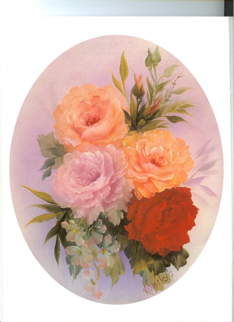 Розы в овале