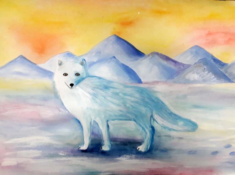 Песец мультяшный