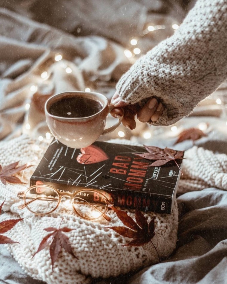 Осень чай плед