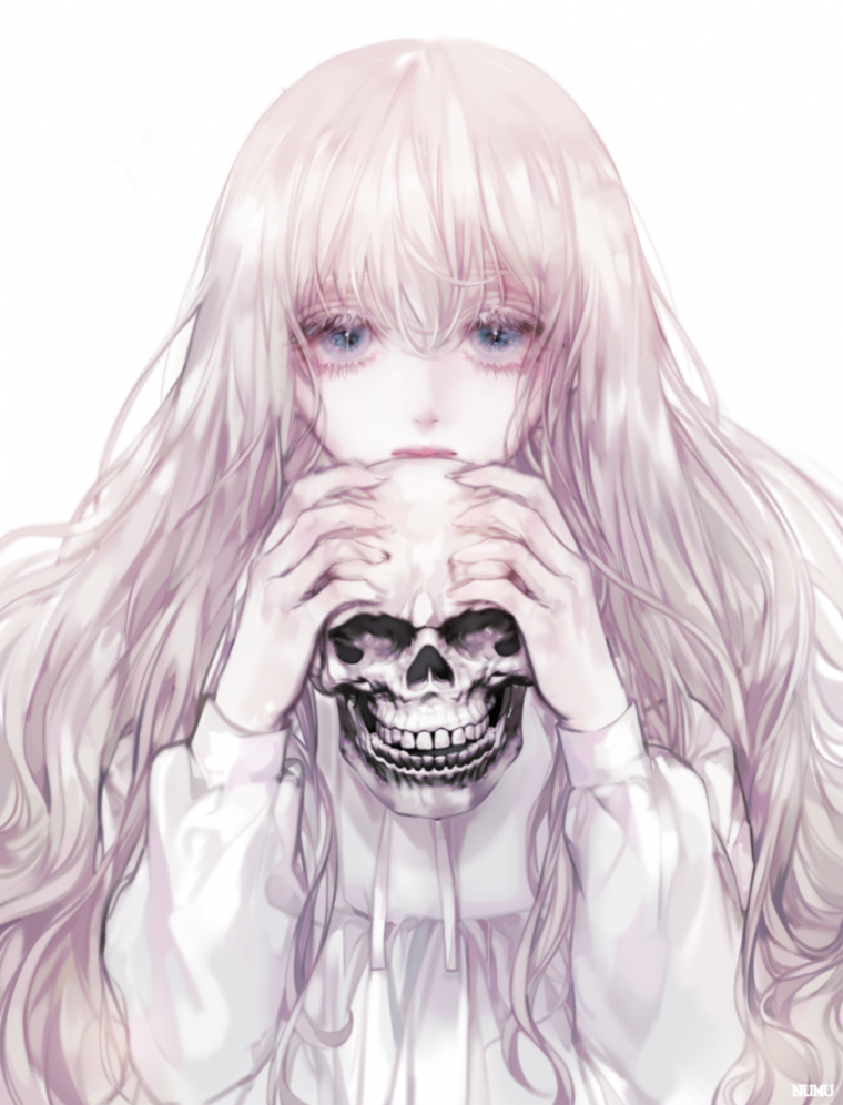 Девушка демон блондинка