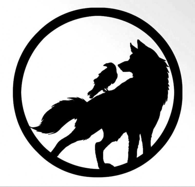 Злой волк трафарет