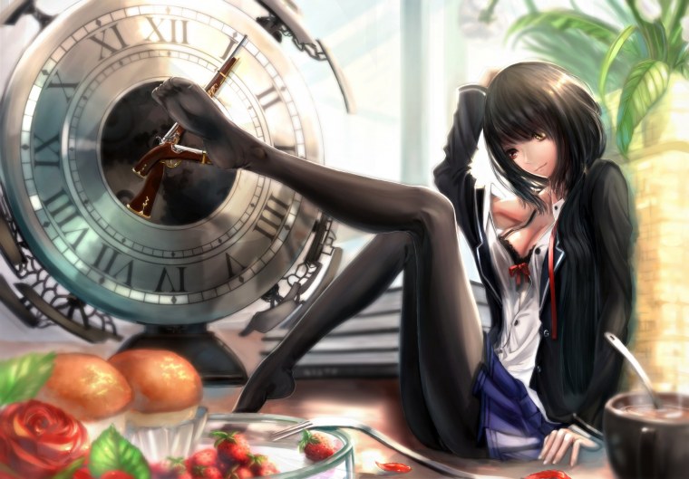 Куруми Токисаки с часами