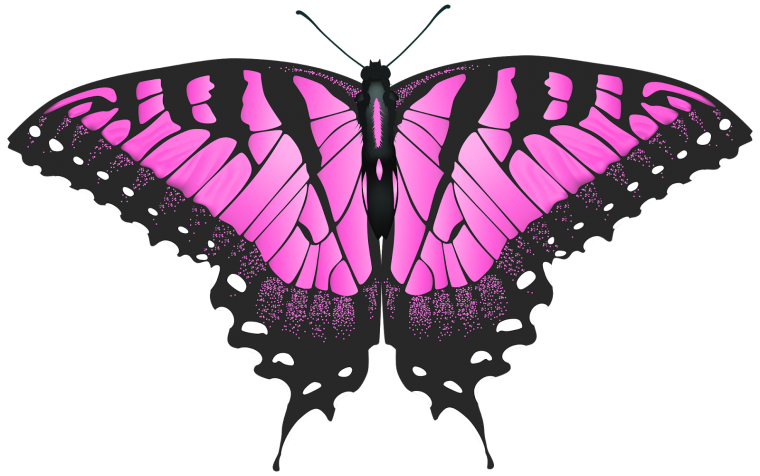 Бабочка Махаон розовая