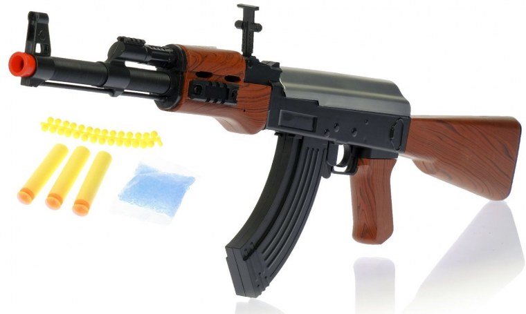 Автомат пневматический "АК 123", 4 вида снарядов