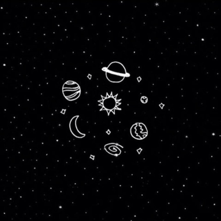 Космос черно белый