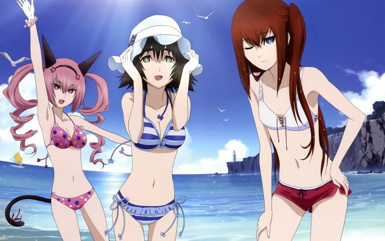 Курису Макисэ в купальнике