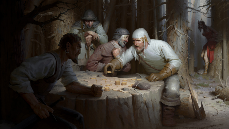 Толпа крестьян арт фэнтези