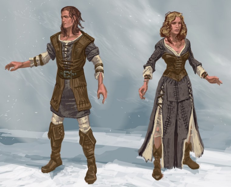 Средневековый фэнтези нищий бедняк арт