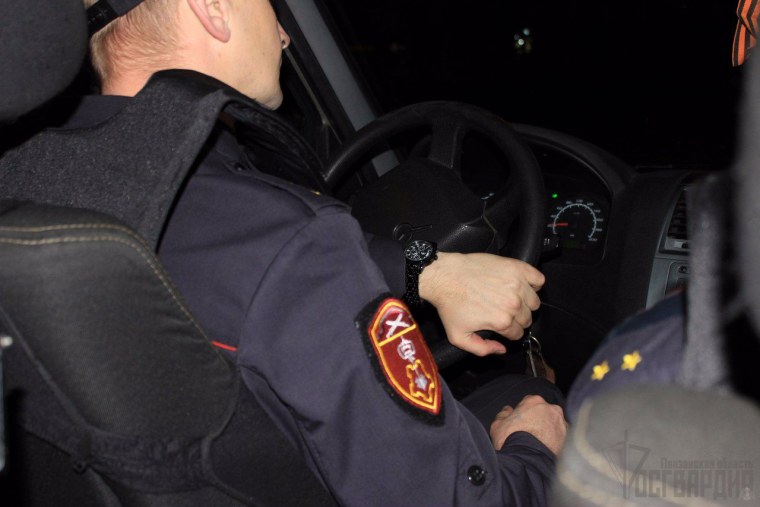 Полицейская машина внутри