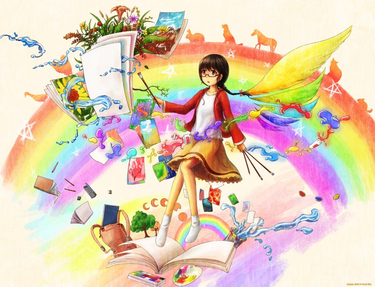 Наброски в стиле аниме